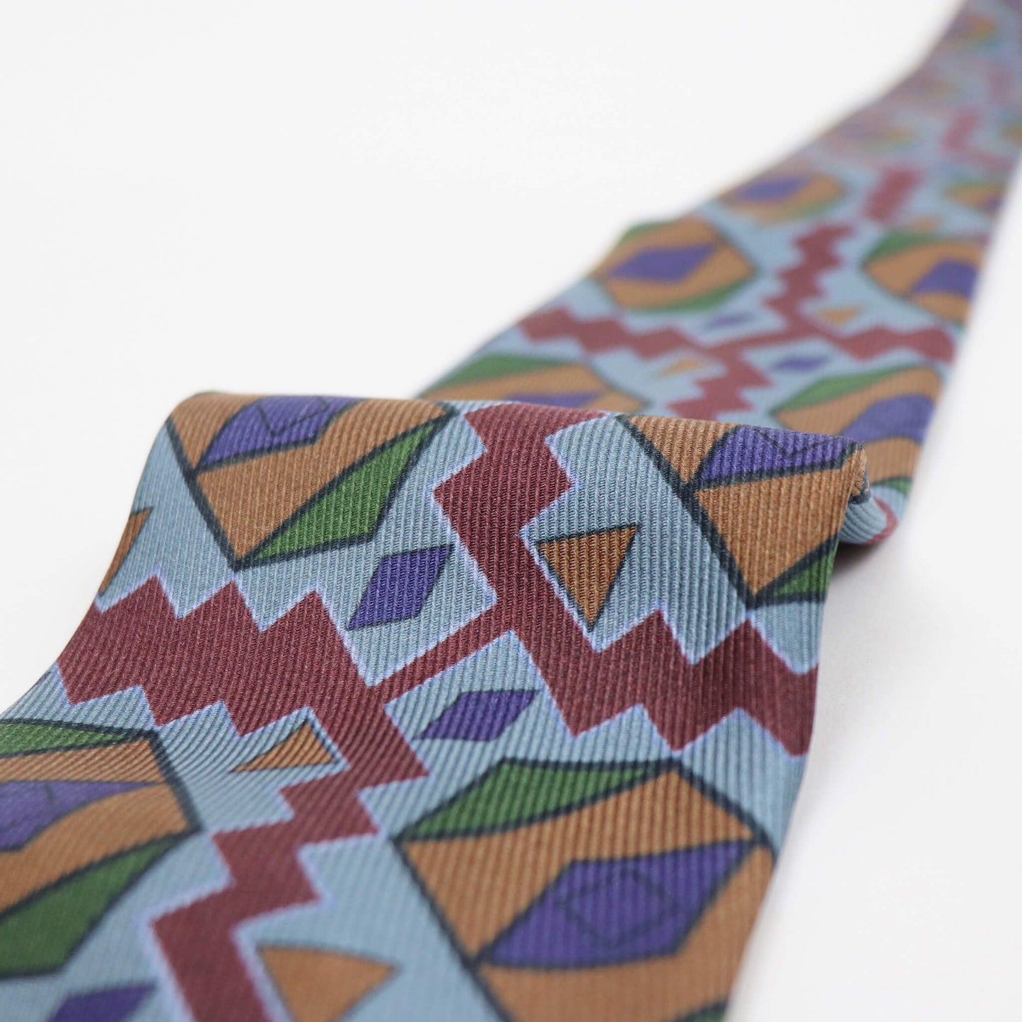 Spacca Neapolis(スパッカ ネアポリス)トレピエゲ 三つ折り シルク タイ【サックス】国内正規品