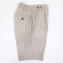 画像をギャラリービューアに読み込む, BERWICH(ベルウィッチ)BERTO SHORT リネンストライプ ショート パンツ【ベージュ×ホワイト ストライプ】国内正規品