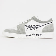 画像をギャラリービューアに読み込む, MIKE(マイク)DON’T DO IT ローカット レースアップ レザースニーカー【ホワイト×グレー】国内正規品