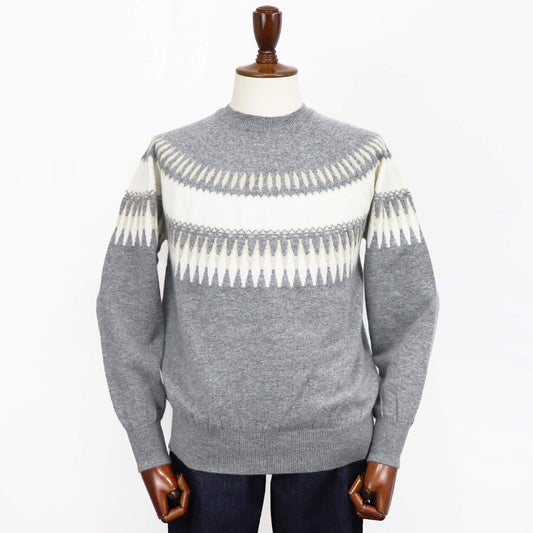 Vandori(ヴァンドリ)フェアアイル ラグランロングスリーブニット【グレー】国内正規品