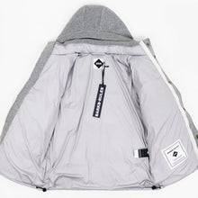 画像をギャラリービューアに読み込む, BBR(ビービーアール)ニットダッフル ダウンブルゾン【ライトグレー】国内正規品