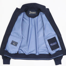 画像をギャラリービューアに読み込む, HERNO(ヘルノ)Loro Piana STORM SYSTEM FABRIC スタンドカラーブルゾン【ネイビー】国内正規品
