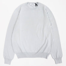 画像をギャラリービューアに読み込む, GRAN SASSO(グランサッソ)12ゲージ コットンクルーネックニット ロングスリーブ 長袖【アイスグレー】国内正規品