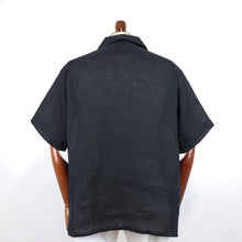 画像をギャラリービューアに読み込む, THE SOLE(ザソル)フレンチリネン オープンカラーシャツ【ブラック】国内正規品