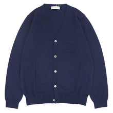 画像をギャラリービューアに読み込む, MOONCASTLE(ムーンキャッスル)12G Merino Wool Cardigan 12ゲージ メリノウール カーディガン【ネイビー】国内正規品