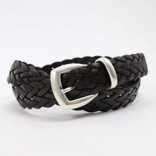 画像をギャラリービューアに読み込む, ALBERTO LUTI(アルべルト ルッティ)カーフレザー メッシュベルト【ブラウン】国内正規品