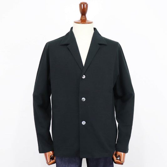 nomiamo(ノミアモ)コットンリネン カットソージャケット【ブラック】国内正規品