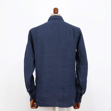 画像をギャラリービューアに読み込む, ORIAN(オリアン)プルオーバー リネンシャツ【ネイビー】国内正規品
