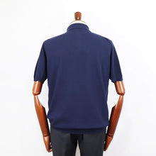 画像をギャラリービューアに読み込む, MOONCASTLE(ムーンキャッスル)ICE COTTON POLO NECK アイスコットン ニット ポロシャツ【ネイビー】国内正規品