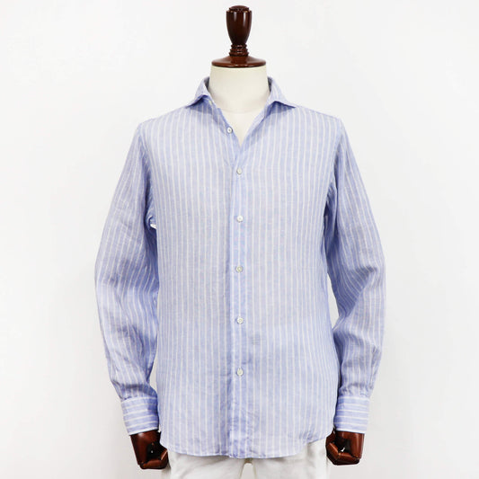 Giotto(ジオット)ANTONELLA Napoli リネンシャツ【ブルーストライプ】国内正規品