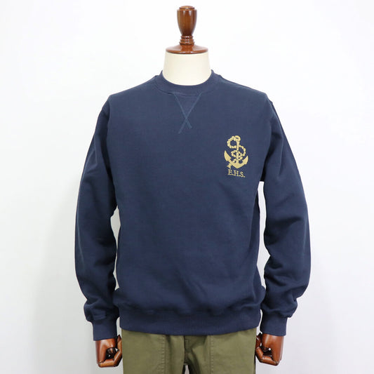 East Harbour Surplus(イースト ハーバー サープラス)コットンスウェット ロングスリーブ【ネイビー】国内正規品