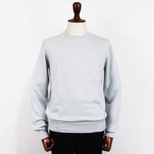 画像をギャラリービューアに読み込む, GRAN SASSO(グランサッソ)12ゲージ コットンクルーネックニット ロングスリーブ 長袖【アイスグレー】国内正規品