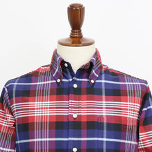 画像をギャラリービューアに読み込む, INDIVIDUALIZED SHIRTS(インディヴィジュアライズド シャツ)ボタンダウンチェックシャツ 【ネイビー×レッド】国内正規品
