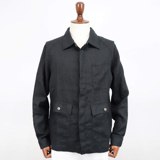 ORIAN(オリアン)RARMY リネン カバーオール チョアジャケット【ブラック】国内正規品