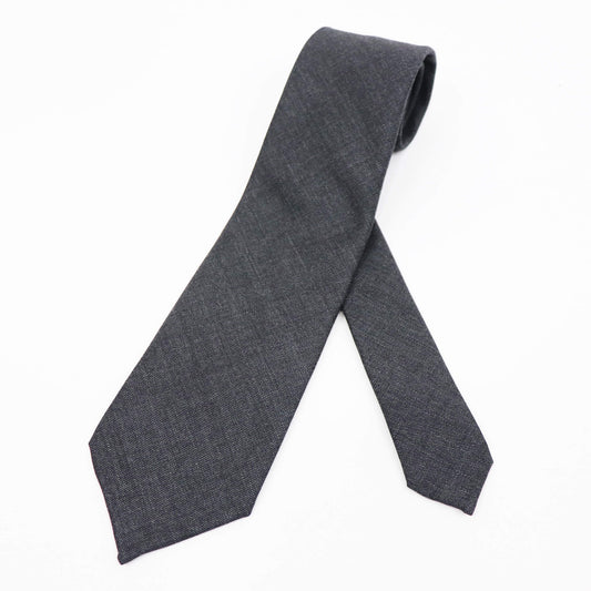 BRUNO(ブルーノ)スフォデラートトレピエゲ ウールタイ DORMEUIL / ドーメル 生地使用 トレピエゲ 三つ折り ウール ネクタイ【グレー】正規販売店
