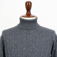 画像をギャラリービューアに読み込む, Drumohr(ドルモア)ニット タートルネック メリノウール 長袖 柄物【グレー】国内正規品