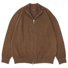 画像をギャラリービューアに読み込む, Vandori(ヴァンドリ)カシミヤブレンド ハイネックジップ ブルゾン【ブラウン】国内正規品