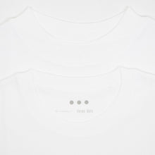 画像をギャラリービューアに読み込む, three dots(スリードッツ)2PACK TEE クルーネック & モックネック コットン 2パック Tシャツ【ホワイト】国内正規品