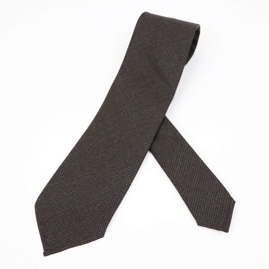 BRUNO(ブルーノ)スフォデラートトレピエゲ ウールタイ MARLANE / マルラーネ 生地使用 トレピエゲ 三つ折り ウール ネクタイ【ブラウン】正規販売店