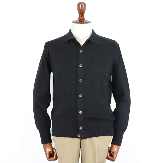 Vandori(ヴァンドリ)針抜き シャツカーディガンニット【ブラック】国内正規品