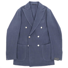 画像をギャラリービューアに読み込む, Errico Formicola(エリコ フォルミコラ)MARCO DP リネンコットン2Bottonジャケット【ネイビー】国内正規品