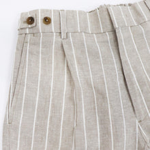 画像をギャラリービューアに読み込む, BERWICH(ベルウィッチ)BERTO SHORT リネンストライプ ショート パンツ【ベージュ×ホワイト ストライプ】国内正規品