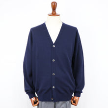画像をギャラリービューアに読み込む, MOONCASTLE(ムーンキャッスル)12G Merino Wool Cardigan 12ゲージ メリノウール カーディガン【ネイビー】国内正規品