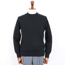画像をギャラリービューアに読み込む, Vandori(ヴァンドリ)コットンカシミヤ針抜き クルーネックニット【ブラック】国内正規品