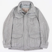 画像をギャラリービューアに読み込む, HERNO(ヘルノ)M65 ストレッチスエード ブルゾン【メランジグレー】国内正規品