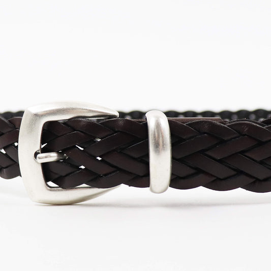 ALBERTO LUTI(アルべルト ルッティ)カーフレザー メッシュベルト【ブラウン】国内正規品