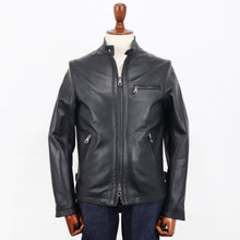 画像をギャラリービューアに読み込む, CINQUANTA(チンクワンタ)STAND COLLAR SINGLE RIDERS スタンドカラー シングル ライダース ジャケット シルバージップ【ブラック】国内正規品