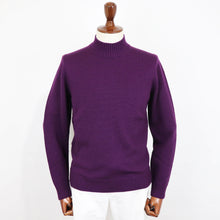 画像をギャラリービューアに読み込む, Drumohr(ドルモア)メリノウール 8G モックネックニット【パープル】国内正規品