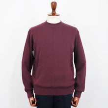 画像をギャラリービューアに読み込む, Vandori(ヴァンドリ)コットン100% ガゼット クルーネックロングスリーブ ニット【ボルドー】国内正規品
