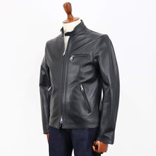 画像をギャラリービューアに読み込む, CINQUANTA(チンクワンタ)STAND COLLAR SINGLE RIDERS スタンドカラー シングル ライダース ジャケット シルバージップ【ブラック】国内正規品