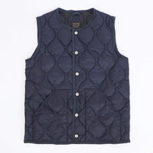 画像をギャラリービューアに読み込む, TAION(タイオン)ミリタリー クルーネック ダウンベスト ソフトシェル【ネイビー】国内正規品