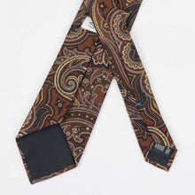 画像をギャラリービューアに読み込む, Stefano Cau(ステファノカウ)ペイズリー柄 ウールタイ【ブラウンベース】国内正規品