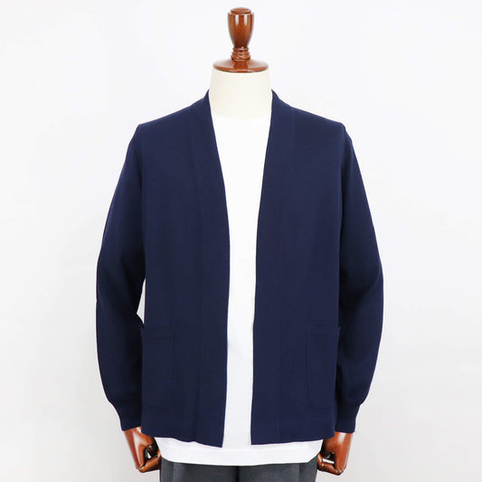 GRAN SASSO(グランサッソ)ボタンレスカーディガン コットン【ネイビー】国内正規品