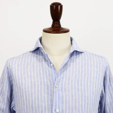 画像をギャラリービューアに読み込む, Giotto(ジオット)ANTONELLA Napoli リネンシャツ【ブルーストライプ】国内正規品