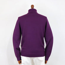 画像をギャラリービューアに読み込む, Drumohr(ドルモア)メリノウール 8G タートルネックニット【パープル】国内正規品