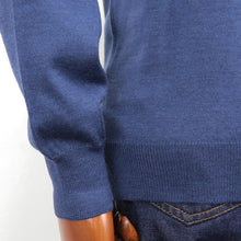 画像をギャラリービューアに読み込む, GRAN SASSO(グランサッソ)12ゲージ ウールモックネックニット ロングスリーブ 長袖【ブルー】国内正規品
