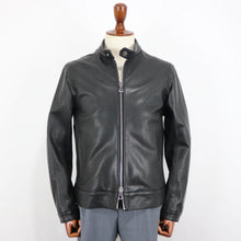 画像をギャラリービューアに読み込む, CINQUANTA(チンクワンタ)STAND COLLAR SINGLE RIDERS スタンドカラー シングル ライダース ジャケット シルバージップ【ブラック】国内正規品