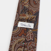 画像をギャラリービューアに読み込む, Stefano Cau(ステファノカウ)ペイズリー柄 ウールタイ【ブラウンベース】国内正規品