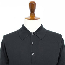 画像をギャラリービューアに読み込む, JOHN SMEDLEY(ジョンスメドレー)EASY FIT ISIS SHIRT FC SS シーアイランド コットン 30ゲージ 半袖 ニット ポロシャツ【ブラック】国内正規品