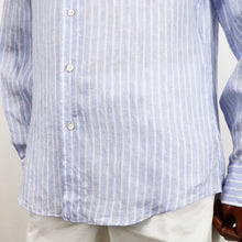 画像をギャラリービューアに読み込む, Giotto(ジオット)ANTONELLA Napoli リネンシャツ【ブルーストライプ】国内正規品
