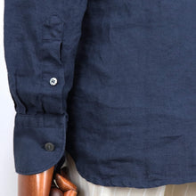 画像をギャラリービューアに読み込む, ORIAN(オリアン)プルオーバー リネンシャツ【ネイビー】国内正規品