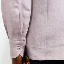画像をギャラリービューアに読み込む, Errico Formicola(エリコ フォルミコラ)LECCE ワンピースカラー リネンシャツアウター【ラベンダー】国内正規品