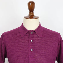 画像をギャラリービューアに読み込む, Blu Bre(ブルブレ)リネンシルク ポロシャツ【バイオレット】国内正規品