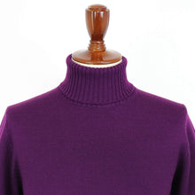 画像をギャラリービューアに読み込む, Drumohr(ドルモア)メリノウール 8G タートルネックニット【パープル】国内正規品