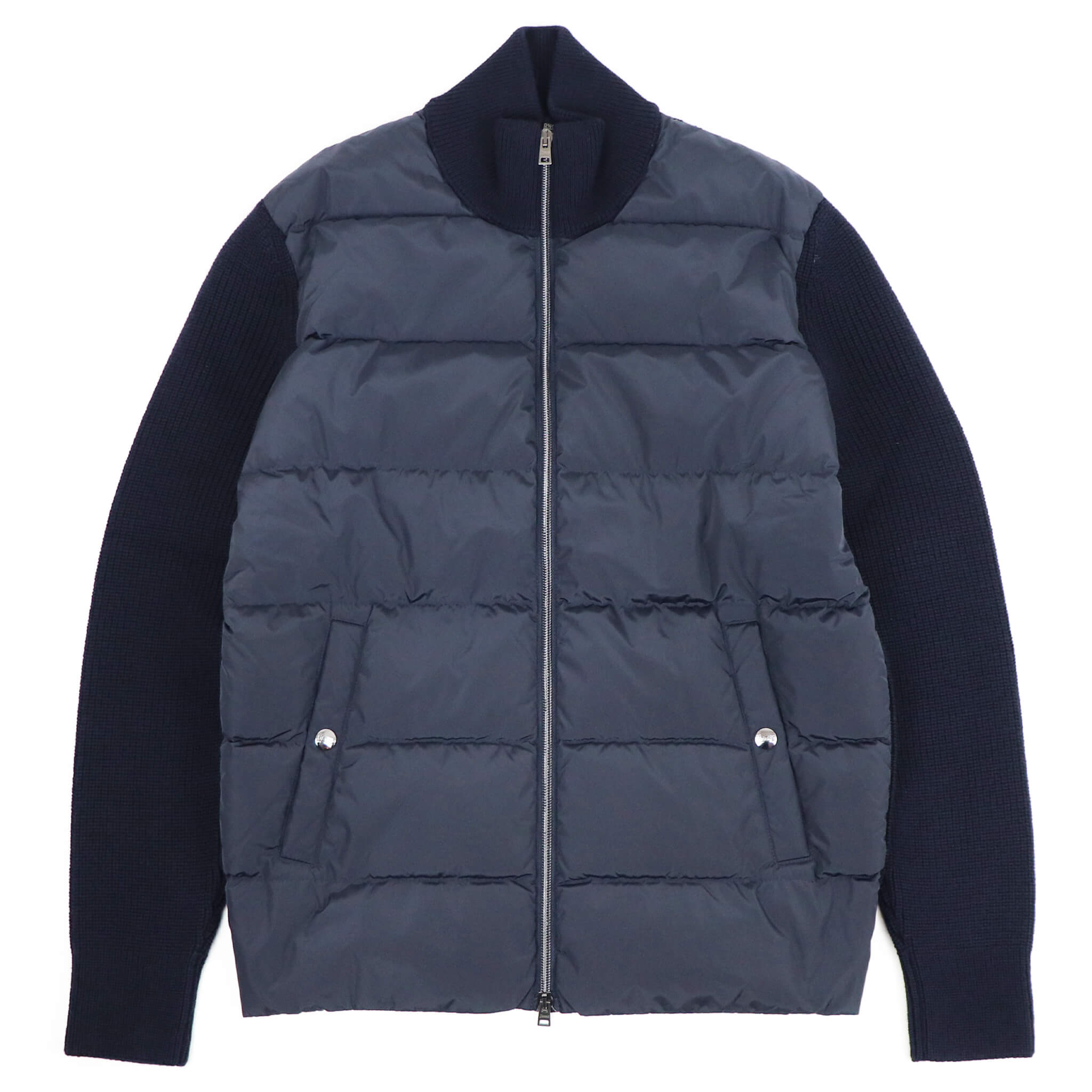 HERNO（ヘルノ）ダウンニットコンビブルゾン【ネイビー】国内正規品