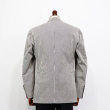 画像をギャラリービューアに読み込む, TITO ALLEGRETTO(ティト アレグレット)ダブルブレスト ジャケット シアサッカー【ブラウン×ホワイト】国内正規品